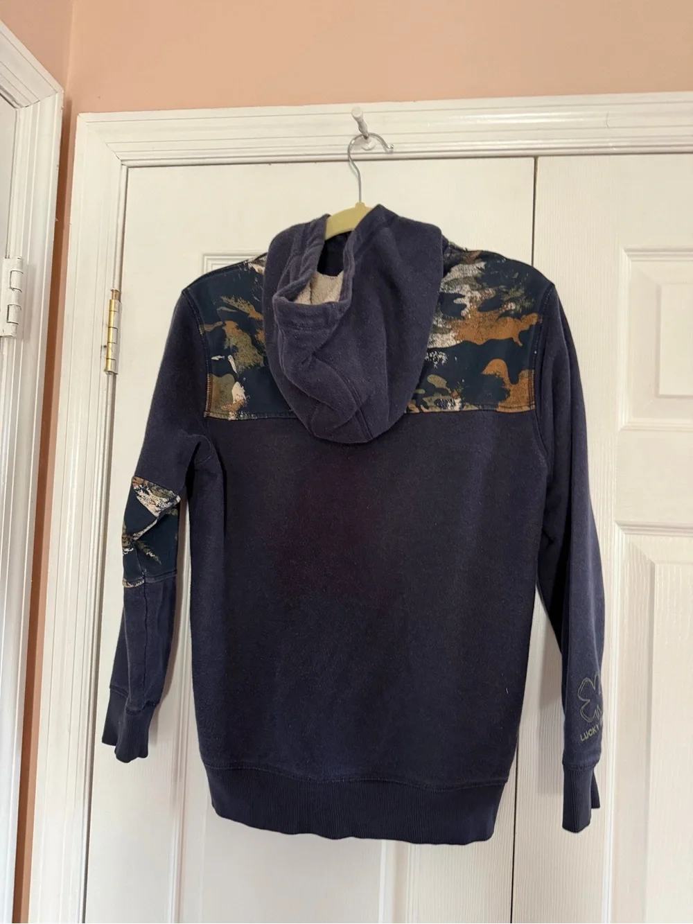 Lucky Brand Zip Up Navy Blue Hoodie
